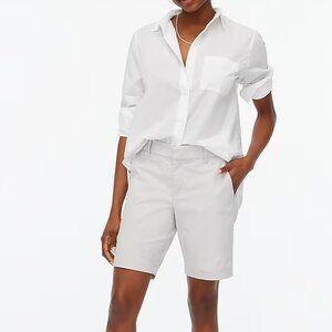 J Crew Womens 9" Frankie bermuda chino short 10 Size Grey‎ Color